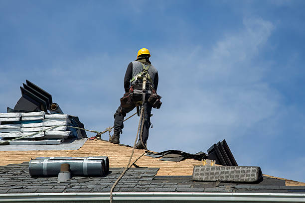Professional Roof Replacement technician working in Marshall, NC